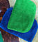 Microfiber 녹색 다채로운 산호 양털 바느질 차 부엌 수건 26*36cm 600gsm